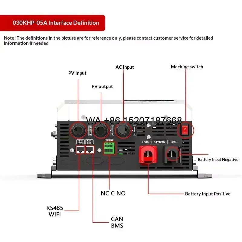 Hybrid Solar Inverter 5.5Kw Mppt 48V - محول موجة جيبية نقية أحادي الطور