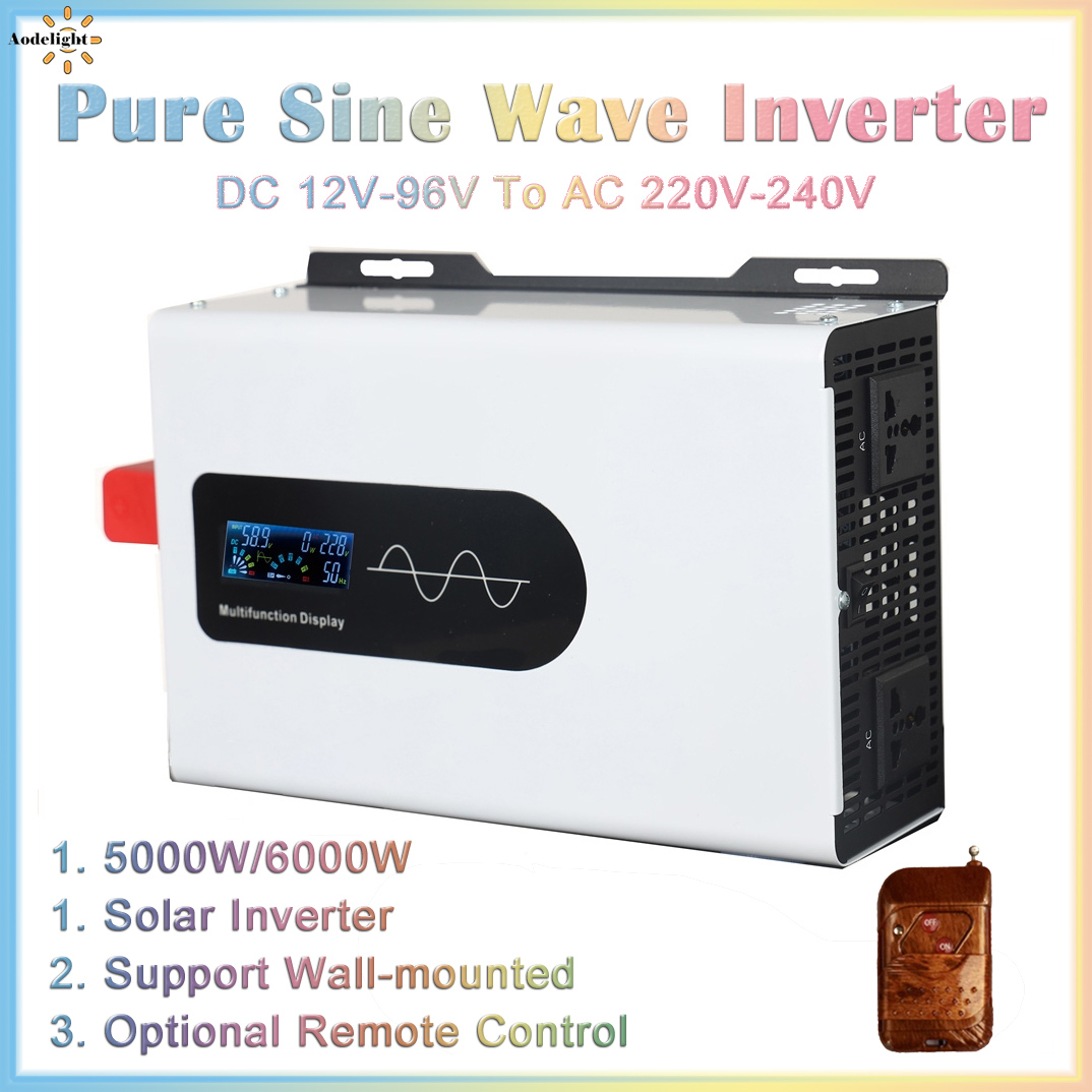 محول موجة جيبية نقي 12 فولت 22 - مراجعة Pure Sine Wave Inverter 5000W 48V 220V وسعره