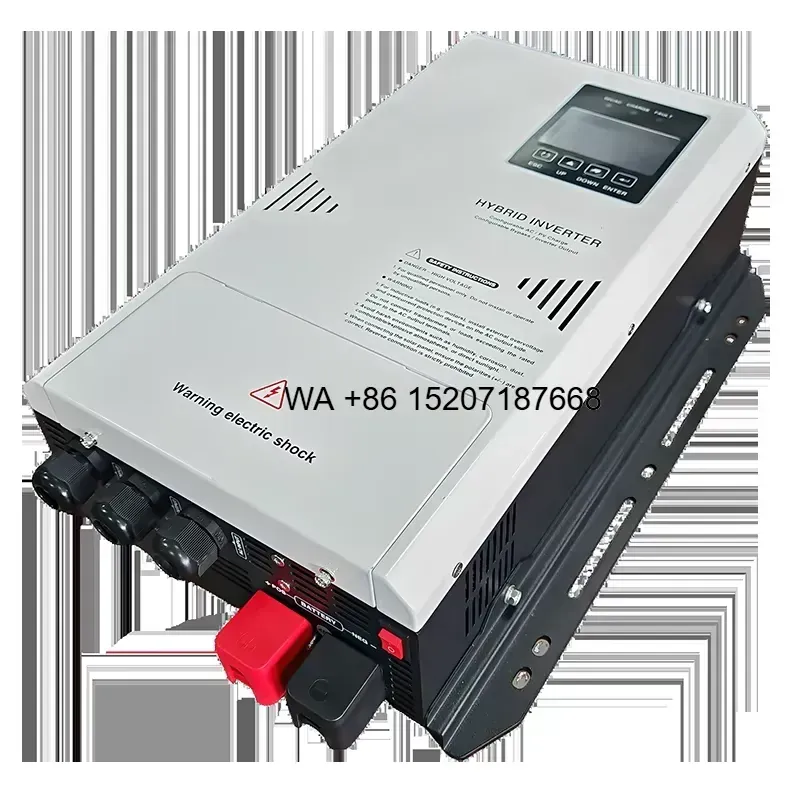 محول موجة جيبية نقية أحادي الط - مراجعة Hybrid Solar Inverter 5.5Kw Mppt 48V وسعره